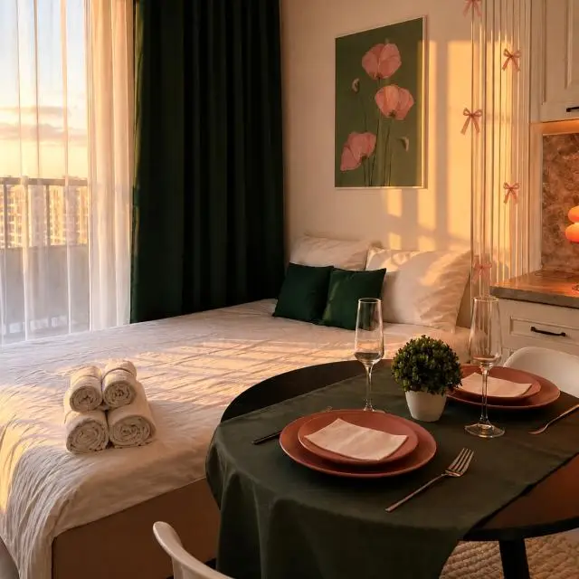 Real photos of Apartment with a view of the Neva River on Pervykh street 2 k1