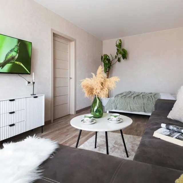 Real photos of A two-bedroom apartment near the railway station with two TVs and air conditioning