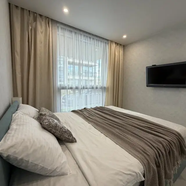 Real photos of Apartment with a separate bedroom and a private terrace near Okhta Park