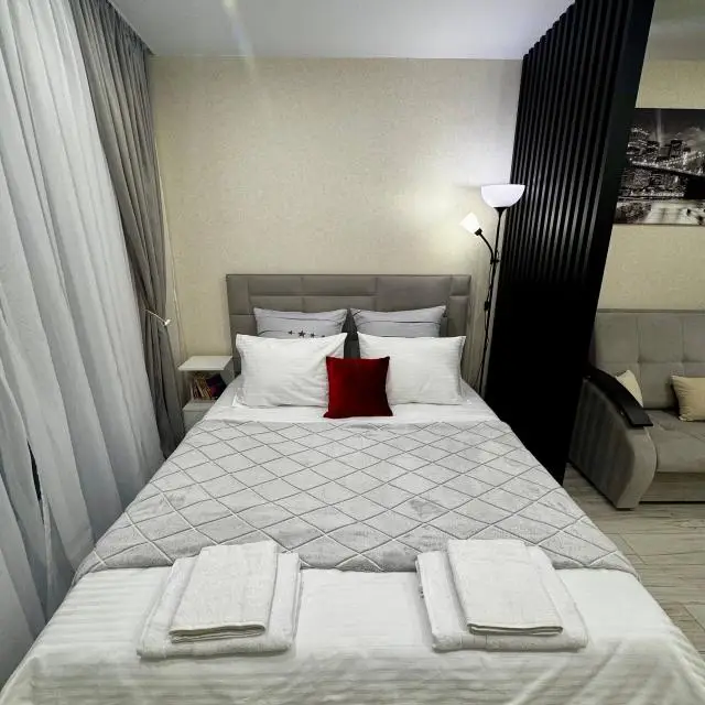 Real photos of Business class apartments in the Sograt residential complex with a closed territory
