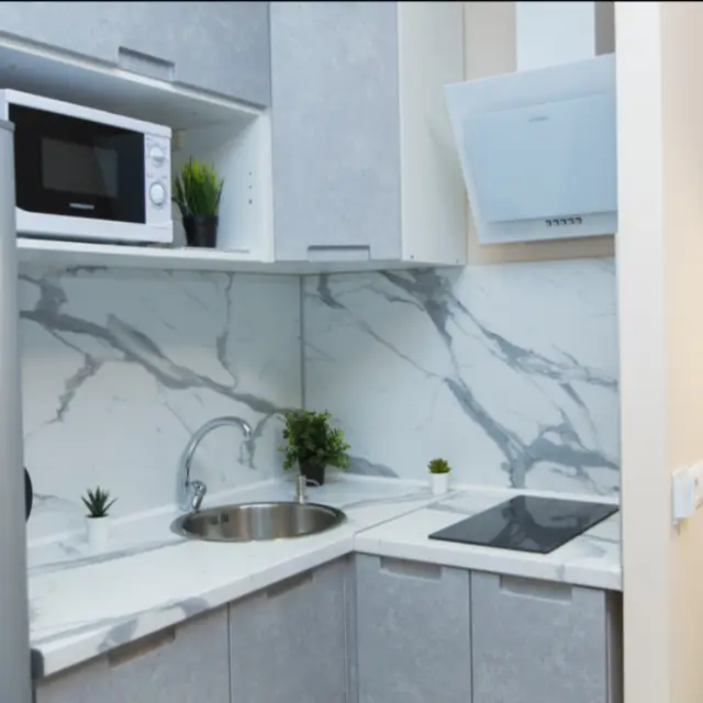 Real photos of Ma-Three apartments on Sosnovaya St. 1k2