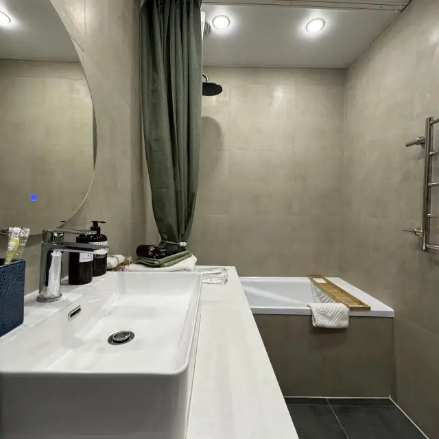 Real photos of Beautiful spacious two-room apartment in a new monolithic house. Your ideal option for remote work or leisure.