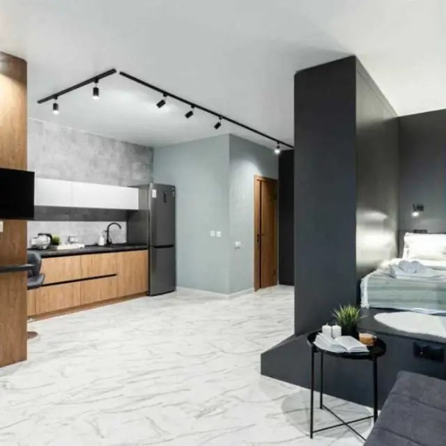 Real photos of Design Studio apartment with swimming pool and barbecue