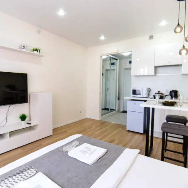 Real photos of Lesnoy Residential complex apartments on 65 let Pobedy Street 6