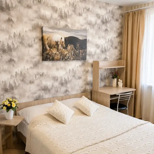Real photos of 2-room apartment next to the Ferris Wheel and the cable car