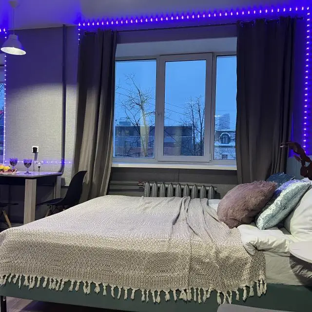 Real photos of Studio with a king-size bed in the very center of the city - windows on Lenin Avenue, view of the city center