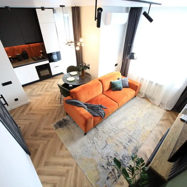 Real photos of NiceAparts 1-K. - designer Open-space 46.2 m2 on Varakina Street, 13 - up to 4 people