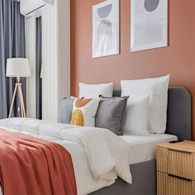 Real photos of Hotel Apartments (Like At Home )  in the City center with designer renovation next to Pushkin Park at 14A 1st Orangerie Street