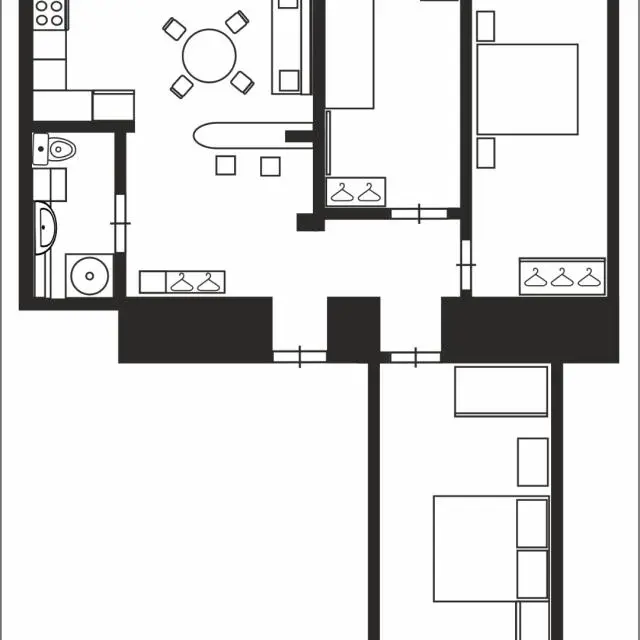 Real photos of 3-room apartment with a large living room on Nevsky Prospekt