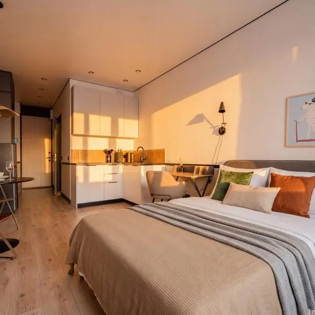 Real photos of SOVA Cozy studio in the Depot residential complex