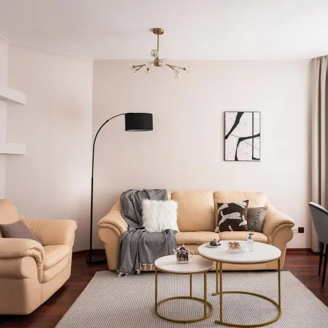 Real photos of Latte apartments in Svetlogorsk near a quiet lake