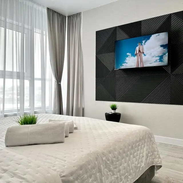 Real photos of Studio with panoramic views of the embankment and the Sviyaga River