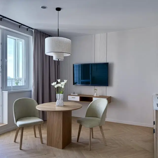 Real photos of Studio with panoramic views of the Volga River and mountains