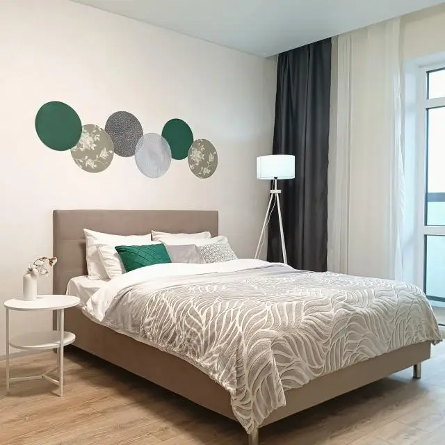 Real photos of Berry apartments of the Den House chain in Leningradsky Kvartal residential complex
