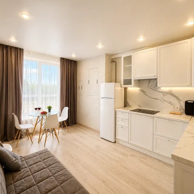 Real photos of Apartment "GERMAN VILLAGE" on Atlanticheskaya St. , 2k1