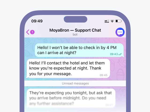 Fast support without bots 24/7